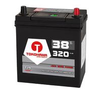 TOKOHAMA Japan Autobatterie 12V 38Ah 320A Dünnpol Pluspol rechts Asia Batterie