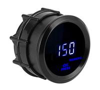 Tomantery 2 Zoll Hochpräzises Öldruckmessgerät, Digitales Blaues LED-Messgerät für Automobile mit Sensor, Universelle Öldruckanzeige für Auto-Heimwerker