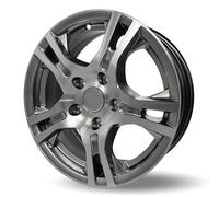 Tomason Germany TR7 6015 6Jx15 112x5 ET30 1000kg silber/hyperblack z.B. Hobby, Caravan, Trailer, Anhänger