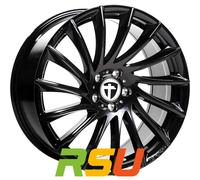 Tomason TN16 black painted 8.5x19" ET40 LK5 108 ML 72.6 Alufelgen 19 Zoll