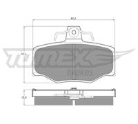 TOMEX Brakes Bremsbelagsatz Scheibenbremse TX 12-93 für TINO V10 NISSAN ALMERA 2