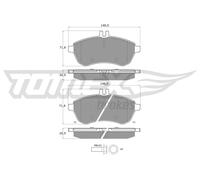 TOMEX Brakes Bremsbelagsatz Scheibenbremse TX 16-02 für MERCEDES KLASSE W204 SLK