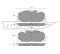TOMEX Brakes Bremsbelagsatz Scheibenbremse TX 18-60 für 4MB 4MG AUDI Q7 VW CR7