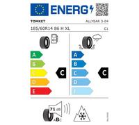 Ganzjahresreifen Tomket ALLYEAR 3 XL 185/60 R14 Zoll TL 86H 1856014
