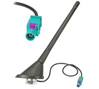 tomzz Audio 1057-002 Fakra Antenne Dachantenne im 16V Design mit Verstärker kompatibel mit Audi Skoda VW 72 Grad Stab 17,5cm