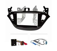 tomzz Audio 2439-152 Doppel DIN Radioblende Set HQ-Optik kompatibel mit Opel Corsa E ab Bj.2015 Adam ab Bj.2013 Piano Lack schwarz mit Einbaukit Radioadapter ISO Fakra Antennenadapter DIN