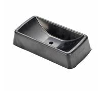 tooloflife 1 Stück Unterlegkeile Anhänger, Schwerlast Gummi Stützradhalter Bodenplatte für Wohnmobil Boot (Mit Ablauf, Schwarz)