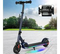 Tooluck Elektroroller für Kinder, 150W Motor E-Scooter mit LED-Display, 16km/h & 8km Reichweite, Höhen- & Geschwindigkeitseinstellung, Regenbogen LED-