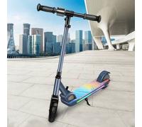 Tooluck Elektroroller für Kinder, 150W Motor E-Scooter mit LED-Display, 16km/h & 8km Reichweite, Höhen- & Geschwindigkeitseinstellung, Regenbogen LED-