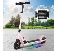 Tooluck Elektroroller für Kinder, 150W Motor E-Scooter mit LED-Display, 16km/h & 8km Reichweite, Höhen- & Geschwindigkeitseinstellung, Regenbogen LED-