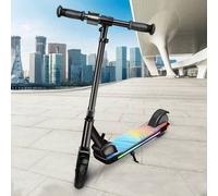 Tooluck Elektroroller für Kinder, 150W Motor E-Scooter mit LED-Display, 16km/h & 8km Reichweite, Höhen- & Geschwindigkeitseinstellung, Regenbogen LED-