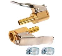 Toolwiz 6mm Air Chuck Autoventil Hebelstecker, 1/4" Französisches Ventil Adapter Verbindung Reifenfüller Schlauch, Reifendruckprüfer Messing Reifenfüller Autoreifen Ventil, 2 Stück