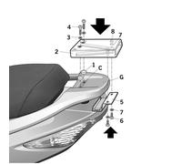 Shad Top Master Kymco Xciting 250/500/500r One Size Black (Herstellerartikelnummer: K0XC55ST)