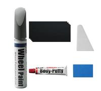 TOPABYTE Mattschwarzer Felgen Ausbesserungslack für Tesla Model Y 20" Induction-Rad, Ausbesserungslack für Felgenkratzer Reparatur Radlack Bordsteinkratzer Lackstift Rad Reparaturset, Armor Black