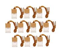 TOPBATHY 10 Stück Parfümflasche Anhänger Auto hängende Parfümflaschen Diffusoren leere Autoparfümflasche Tragbar Erfrischer Autoduftflaschen Autoparfümflasche aus Glas Holz Transparent
