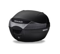 D0b33200 - Koffer oder Tasche hinten, für Roller oder Motorrad sh33 sh 33, Schwarz