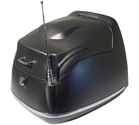 Topcase ALPHA MOTORS "Retro Firenze", schwarz, Transportboxen, B/H/L: 41cm x 39cm x 41cm, Kunststoff, Motorroller Zubehör, verschließbar, B:41cm H:39cm L:41cm (74980552-0) schwarz