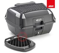 GIVI B45 + Topcase Schwarz 45L Komplett Platte Universal Rückenplatte Netz