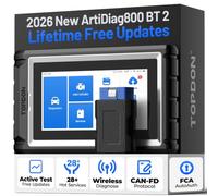 TOPDON AD800BT V2.0 OBD2 diagnosegerät Auto Lebenslange kostenlose Upgrades | Alle Systemdiagnosen &28 Servicefunktionen, Bidirektionales diagnosegerät auto, FCA/CAN-FD-Unterstützung
