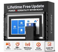 TOPDON AD800BT V2.0 OBD2 diagnosegerät für alle Fahrzeuge, Alle Systemdiagnosen &28 Servicefunktionen, Bidirektionales diagnosegerät Auto, FCA/CAN-FD-Unterstützung, 2 Jahre kostenlose Upgrades