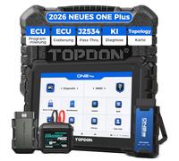 TOPDON ONE Plus OBD2 Diagnosegerät Auto, ECU Programmierung & Codierung | 10,1 Zoll Diagnosegerät Auto mit 50 Service, J2534 Pass-Thru, FCA/Renault/VAG SFD SGW Zugriff, TopFix KI