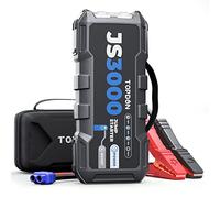 TOPDON Starthilfe Powerbank, JS3000 Starterbatterie 3000A Auto Booster Power Pack für bis zu 9L Benzin&7L Dieselmotoren, Kfz Jump Starter mit Starthilfekabel/Eva Tasche/Eingebaute LED, 24000mAh