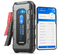 TOPDON V2200 Plus Starthilfe Powerbank & Batterietester 2-in-1 2200A Booster Jump Starter für bis zu 8L Gas/6L Diesel Motoren 12V Autobatterie Starthilfe