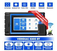 TOPDON VeriDiag X800 BT OBD2 Diagnosegerät Auto für alle Fahrzeuge, Auslesegerät Kfz-Codeleser mit 34 Servicefunktionen, Active-Test, FCA/SFD/CAN-FD-Unterstützung, 2 Jahre kostenlose Upgrad