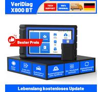 TOPDON VeriDiag X800 BT OBD2 Diagnosegerät Auto für alle Fahrzeuge, Auslesegerät Kfz-Codeleser mit 34 Servicefunktionen, Active-Test, FCA/SFD/CAN-FD-Unterstützung, 2 Jahre kostenlose Upgrad