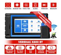 TOPDON VeriDiag X800 BT OBD2 Diagnosegerät Auto für alle Fahrzeuge, Auslesegerät Kfz-Codeleser mit 34 Servicefunktionen, Active-Test, FCA/SFD/CAN-FD-Unterstützung, 2 Jahre kostenlose Upgrad