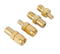 Topiky SMB zu SMA Adapter, 4 Typen RF Adapter SMA Adapter zu SMB Anschluss RF Converter Set für DAB Autoradio Antenne