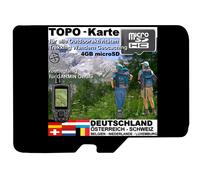 TOPO Karte 4GB microSD DEUTSCHLAND Alpen D A CH Trekking GARMIN BaseCamp WANDERN