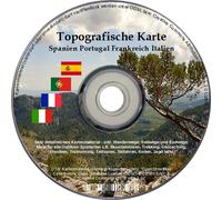 TOPO Karte GARMIN - ITALIEN Frankreich PORTUGAL Spanien Radfahren Geocaching MAP