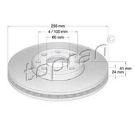 TOPRAN 2x Bremsscheibe vorne Ø256 mm belüftet für Opel Astra G CC F48_ F08_