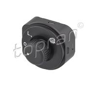 TOPRAN Schalter, Spiegelverstellung geclipst 10-polig Schwarz Fahrerseitig (116