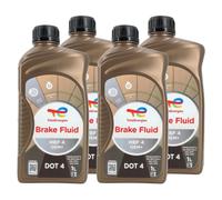 Total Brake Fluid HBF 4 OEM+ DOT 4 : 4 x 1 Liter