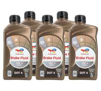 Total Brake Fluid HBF 4 OEM+ DOT 4 : 5 x 1 Liter