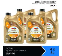 5 ltr. TOTAL Quartz 9000 Energy 5W-40 Motrenöl / Mercedes MB 229.5 / Porsche