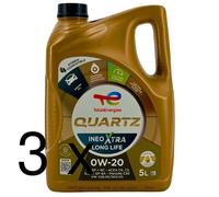 Total Quartz Ineo Xtra Longlife 0W-20 3x5 Liter