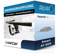 TowCar Anhängerkupplung abnehmbar Kugelstange von unten gesteckt - SMART #1