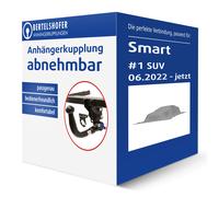 TowCar Anhängerkupplung abnehmbar für SMART #1 SUV AHK