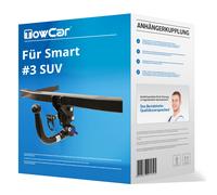 TowCar Anhängerkupplung abnehmbar Kugelstange von unten gesteckt - SMART #1