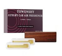Towonshy Auto Duft Kompatibel mit Rituals Parfüm, Elegante Holzhalterung Autoduft, Herren Auto Lüftungsauslass Lufterfrischer, 2PC Limette Basilikum Mandarine & Schwarzer Granatapfel Natürlicher Duft