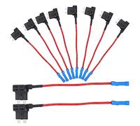 TOYANDONA 10 Stück Teiliges In Line Sicherungshalter mit Schutzabdeckung Mittelgroßer Kfz Stromdieb Adapter für Auto LKW Boot und Wohnmobil Kabel Geeignet für Sicherungen