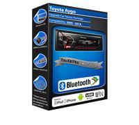 Toyota Aygo Autoradio Pioneer MVH-S320BT Stereo Bluetooth Kit, USB AUX Eingang