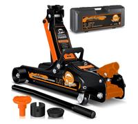 Hydraulischer KFZ-Rangierwagenheber 2,5t Koffer, SUV-Adapter und 2x Gummiauflage Orange