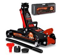 Hydraulsicher KFZ- Rangierwagenheber 2,5t inkl. Koffer, SUV-Adapter und 2x Gummiauflage Rot