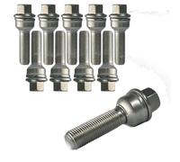 TRACER 10x Radschraube M14x1.5 Kugelbund 2-teilig R14 42mm | Schlüsselweite 17mm kompatibel mit VW ID. Buzz EB Touareg 3 4motion CR