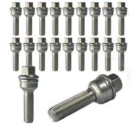 TRACER 20x Radschraube M14x1.5 Kugelbund 2-teilig R14 45mm | Schlüsselweite 17mm kompatibel mit VW ID. Buzz EB Touareg 3 4motion CR