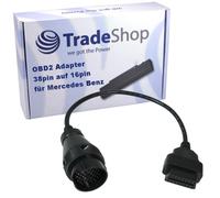 Trade-Shop Adapter Kabel 16Pin DLC OBD2 auf Mercedes Benz 38Pin OBD Stecker Rund